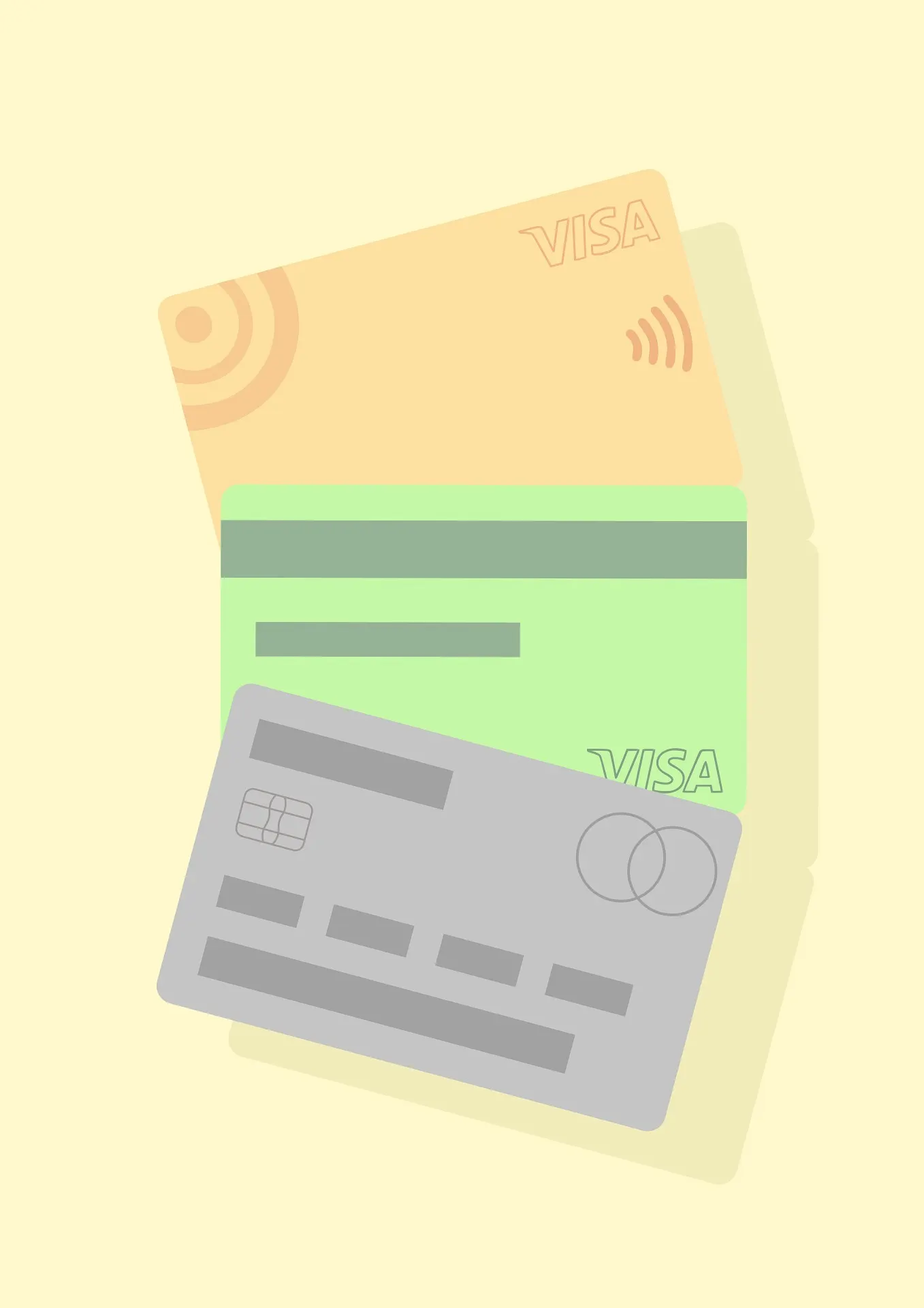 Stack of payment cards